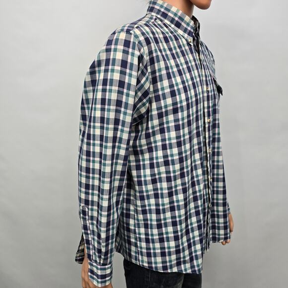 Vintage GANT Fox Hunt Plaid Shirt Men L Buttoned Pocket Button Down Long Sleeve - Picture 7 of 10